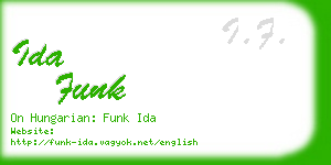 ida funk business card